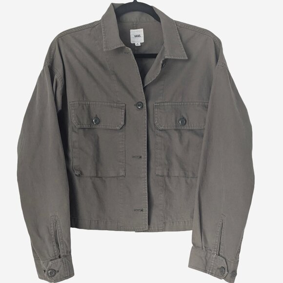 Vans Jackets & Blazers - Vans Olive Green Women's Cropped Cargo Jacket - Size S